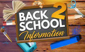 Back 2 School Information